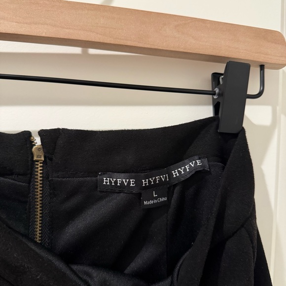 Black Suede Button Skirt - Picture 3 of 3